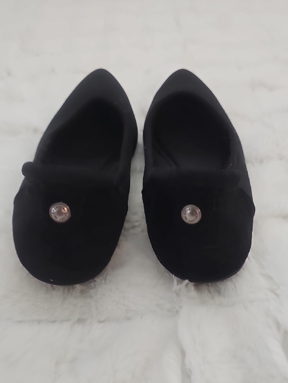 Anne Klein Black Pointed Knit Slip-Ons - Picture 3 of 5